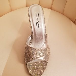 Norman Kaplan Glittered Mule